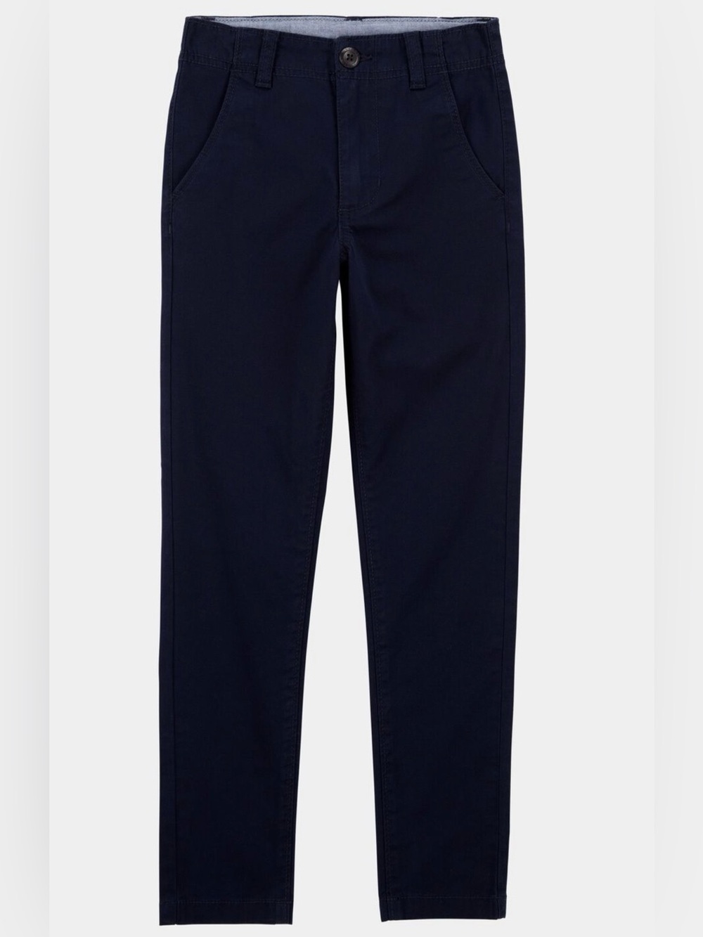 NWT Oshkosh Boys Size 7 Slim Tapered Chino Uniform Pants - Dark Navy